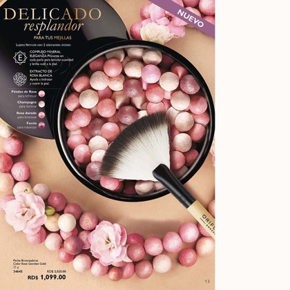 2'525 RD$ PERLAS BRONCEADURA GIORDANI GOLD COD.34645. 25g.