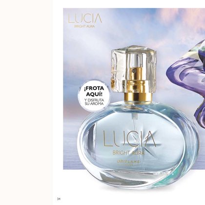 2'845 RD$ LUCIA BRIGHT AURA Cód.33960 luminosa y floral fragancia. 50ml.