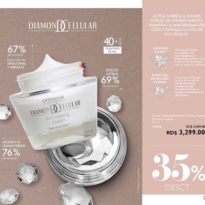 3'299 RD$ ANTIENVEJECIMIENTO DIA/NOCHE DIAMOND CELLULAR. COD.13659. 50ml.