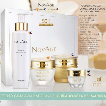 4'499 RD$ SET TIME RESTORE NovAge (4 productos, caja y guia de uso) COD.92632